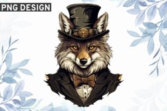 Victorian Wolf Sublimation PNG Design Product Image 1