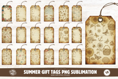 Summer Gift Tags PNG Sublimation Product Image 1