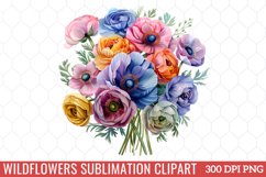 Wildflowers Sublimation Clipart Product Image 1