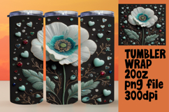 Dynamic 20oz Tumbler Design , 3D Flower Product Image 1