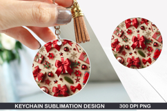Christmas Keychain Sublimation - Christmas Keychain PNG Product Image 1