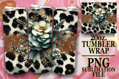 Joyful smiles 20oz tumbler wrap, Leopard Prints Product Image 1