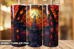 Stained Glass Halloween Bat PNG Tumbler Design Product Image 1