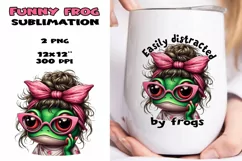 Funny frog PNG, funny quote PNG, Sublimation design. Product Image 1