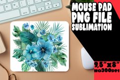 Colorful Flower Pattern Mouse Pad Design PNG Product Image 1