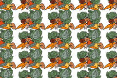 Botanical colorful vegetables seamless pattern vector bg Product Image 1