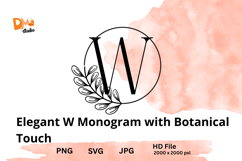 Elegant Monogram with Botanical Touch Product Image 1