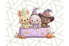 Halloween Neighborhood Clipart PNG for Trick or Treat Product Image 3
