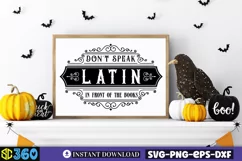 Don't speak latin in front of the books SVG, Vintage SVG Product Image 5