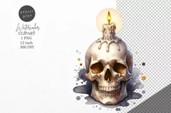 Halloween clipart, Skull clipart, Candle clipart Product Image 1