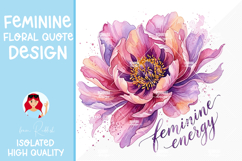 Feminine Floral Design Watercolor Flower Illustration Product Image 1
