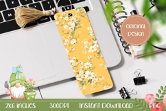 Floral Bookmark PNG, Yellow Bookmark Design Product Image 1