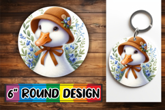 Radiant Sublimation Circle Ornaments PNG, Goose Product Image 1