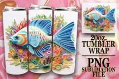 Ocean Wonders 3D Tumbler Design Product Image 1