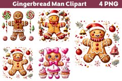 Gingerbread Man Clipart PNG Product Image 1