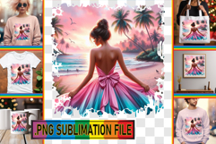 Vibrant TSHIRT Sublimation PNG, Women Product Image 1