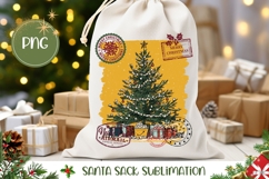 Popcorn Christmas Tree Santa Sack, Christmas Tree PNG Product Image 1