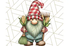 Farmer Gnome Clipart, Cute Farm Gnomes PNG Illustrations Product Image 3
