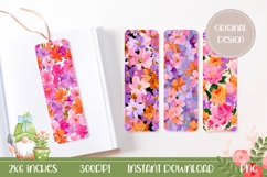 Nature Bookmark Designs, Wildflowers Bookmark PNG Product Image 1