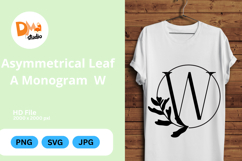 Asymmetrical Leaf Monogram Product Image 1