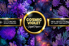 Cosmic Violet Digital Papers - 04 variations Product Image 1