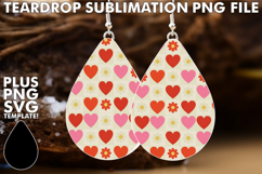 Lovely Teardrop Earrings Ideas PNG, Valentine's Pattern Product Image 1