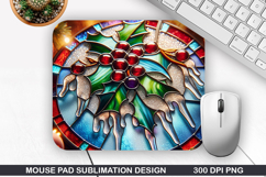 Flowers Mouse Pad Sublimation,Christmas Mouse Pad PNG Design Product Image 1