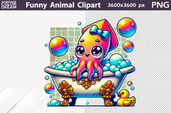 Squid Clipart | Funny Squid Sublimation Product Image 1