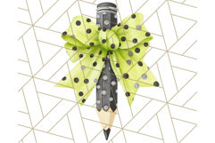 Chubby Pencil With Bows PNG Clipart, Cute School Supply Png Product Image 3