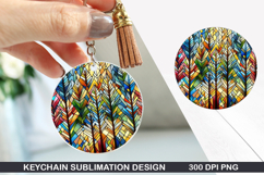 Christmas Keychain Sublimation - Christmas Keychain PNG Product Image 1