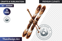 Alpine Winter Sports Fashion and Cabin Clipart PNG Product Image 1