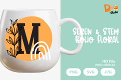 Seren &amp; Stem Boho Floral Monogram Product Image 1