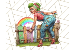Wild Grandma Clipart PNGs, Funny Quirky Old Ladies Product Image 3