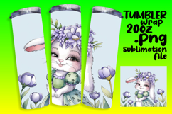 VIBRANT 20oz Tumbler Wrap PNG , Cute Bunny Product Image 1