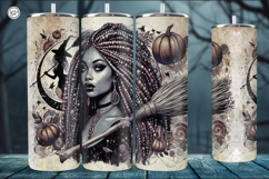 4 Witch Seamless Tumbler Sublimation, 20 oz Tumbler Wrap Product Image 2