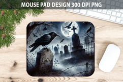 Watercolor Crow Mouse pad Sublimation - Animal PNG Design Product Image 1