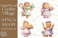 Gingerbread Village Gouache PNG Clipart Product Image 1