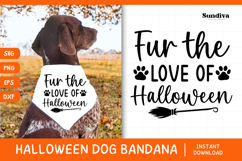 Funny Halloween Dog Bandana Quote SVG | Fur The Love Product Image 1