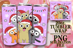 Magical Sublimation 20oz tumbler wrap, Funny Cat Product Image 1
