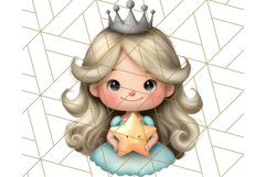 Princess Clipart PNG, Cute Royal Girl Clip Art Product Image 3