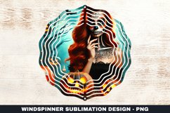 Halloween Witch Wind Spinner Sublimation Design Product Image 1