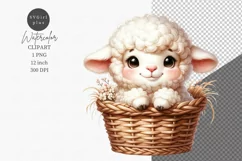 Farm animals clipart, Lamb clipart, Cute animals Product Image 1