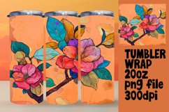 Colorful Floral Patterns for 20oz Tumbler Wraps Product Image 1