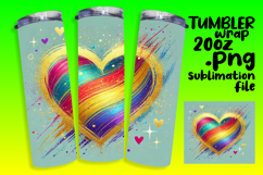 20oz Tumbler Wrap for DIY , Heart Product Image 1