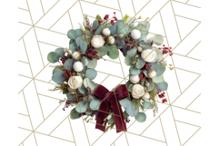 Christmas Wreath Clipart, Holiday Greenery PNG Illustrations Product Image 3