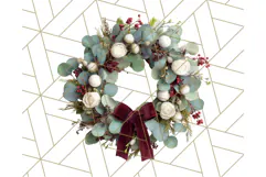 Christmas Wreath Clipart, Holiday Greenery PNG Illustrations Product Image 3
