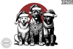 Christmas Dog Clipart - Christmas Sublimation PNG Design Product Image 1