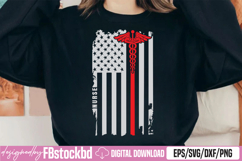 American Flag Nurse SVG Product Image 1