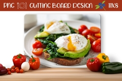 Poached Egg Cutting Board Design, Kitchen Cutting Board PNG Product Image 1