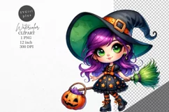 Halloween clipart, Witch clipart, Autumn clipart Product Image 1